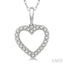 Heart Shape Petite Diamond Fashion Pendant