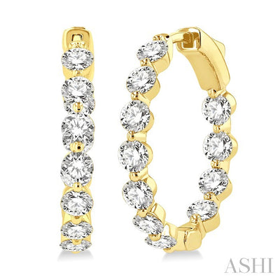 Inside-Out Diamond Round Hoop Earrings