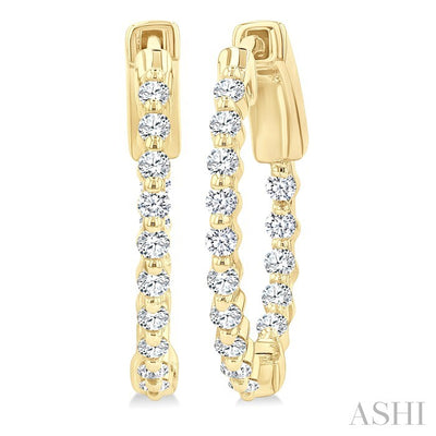 Inside-Out Diamond Round Hoop Earrings