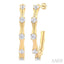 Diamond Fashion Bamboo Half Hoop Earrings
