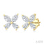 Floral Diamond Stud Earrings