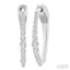 Graduated Riviera Diamond Hoop Earrings