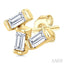 Scatter Baguette Petite Diamond Fashion Earrings