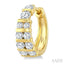 Channel Set Diamond Hoop Earrings