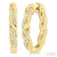 Swirl Diamond Fashion Hoop Earrings
