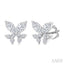 Twin Fish Diamond Stud Earrings