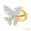 Twin Fish Diamond Stud Earrings