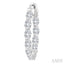 Oval Shape Inside-Out Diamond Fashion Hoop Earrings