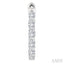 Oval Shape Inside-Out Diamond Fashion Hoop Earrings