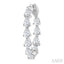 Pear Shape Inside-Out Diamond Fashion Hoop Earrings
