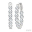 Round Shape Inside-Out Diamond Fashion Hoop Earrings
