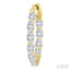 Oval Shape Inside-Out Diamond Fashion Hoop Earrings