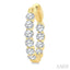 Round Shape Inside-Out Diamond Fashion Hoop Earrings