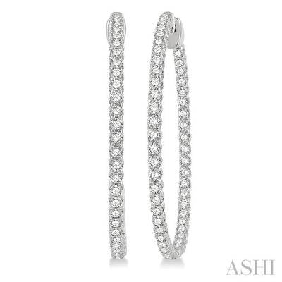 Inside-Out Diamond Round Hoop Earrings