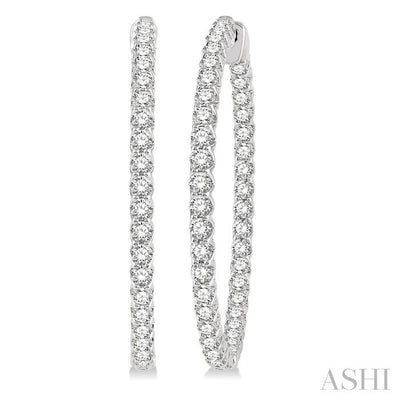 Inside-Out Diamond Round Hoop Earrings