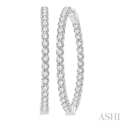 Inside-Out Diamond Round Hoop Earrings
