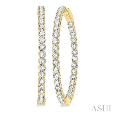 Inside-Out Diamond Round Hoop Earrings