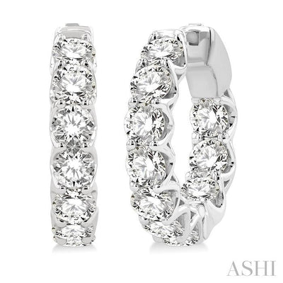 Inside-Out Diamond Round Hoop Earrings