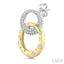 Circle Interlock Diamond Fashion Earrings