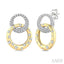 Circle Interlock Diamond Fashion Earrings