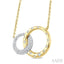 Circle Interlock Mosaic Diamond Fashion Pendant