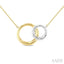 Circle Interlock Mosaic Diamond Fashion Pendant