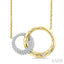 Circle Interlock Mosaic Diamond Fashion Pendant