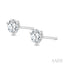 Round Shape Martini Diamond Stud Earrings