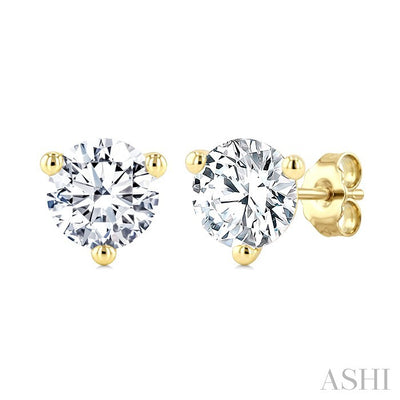Round Shape Martini Diamond Stud Earrings