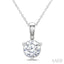 Round Shape Martini Diamond Solitaire Pendant
