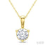 Round Shape Martini Diamond Solitaire Pendant