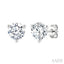 Round Shape Martini Diamond Stud Earrings