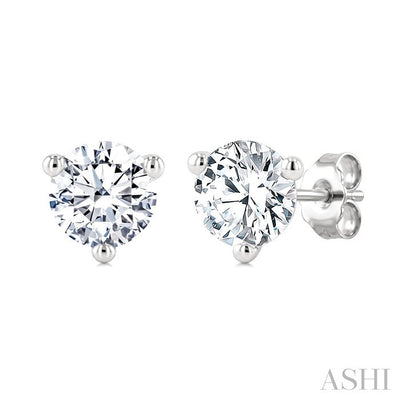 Round Shape Martini Diamond Stud Earrings