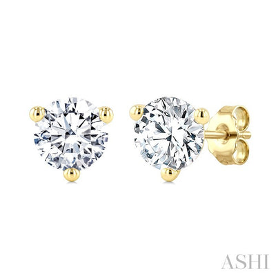 Round Shape Martini Diamond Stud Earrings