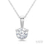 Round Shape Martini Diamond Solitaire Pendant