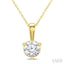 Round Shape Martini Diamond Solitaire Pendant