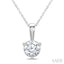 Round Shape Martini Diamond Solitaire Pendant