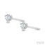 Round Shape Martini Diamond Stud Earrings