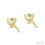 Round Shape Martini Diamond Stud Earrings