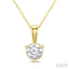 Round Shape Martini Diamond Solitaire Pendant