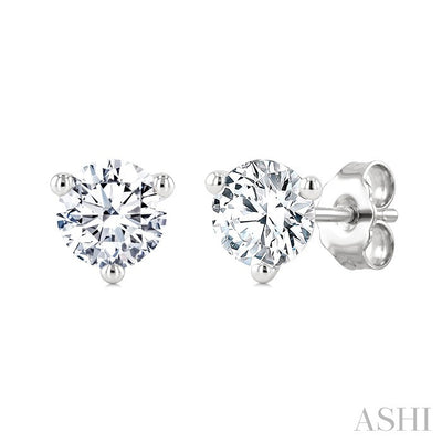 Round Shape Martini Diamond Stud Earrings