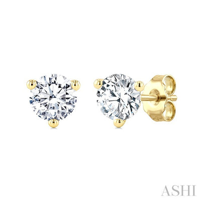 Round Shape Martini Diamond Stud Earrings
