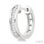 Channel Set Baguette Diamond Huggie Earrings
