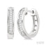 Channel Set Baguette Diamond Huggie Earrings