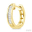 Channel Set Baguette Diamond Huggie Earrings