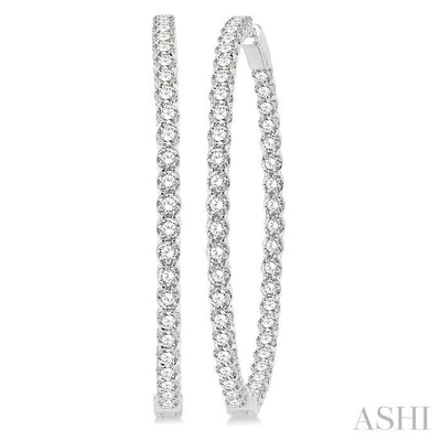 Inside-Out Diamond Round Hoop Earrings
