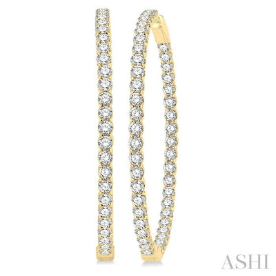 Inside-Out Diamond Round Hoop Earrings