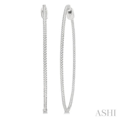 Inside-Out Diamond Round Hoop Earrings