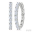 Emerald Shape North-South Diamond Fashion Hoop Earrings