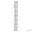 Emerald Shape North-South Diamond Fashion Hoop Earrings